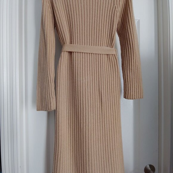 Charlotte Russe Ribbed Belted Fringe Cardigan Boho Y2k Grunge Indie Festival M - Picture 9 of 11